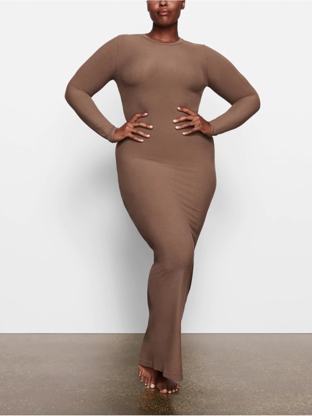 Skims Soft Lounge Crewneck Long Dress